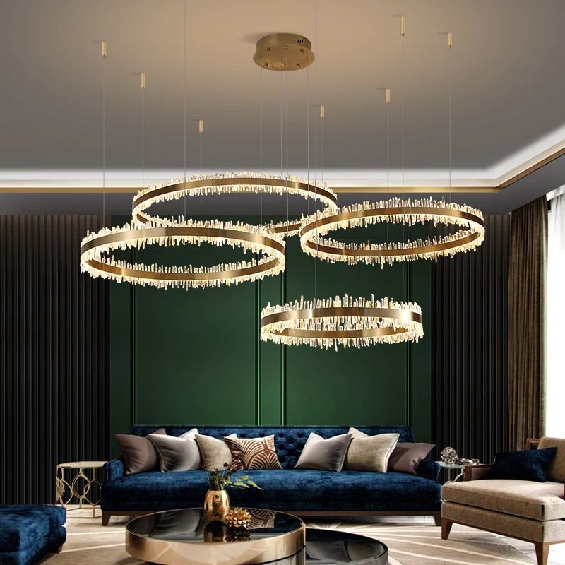 Gina Rock Crystal Rings Luxury Chandelier-Nobipets