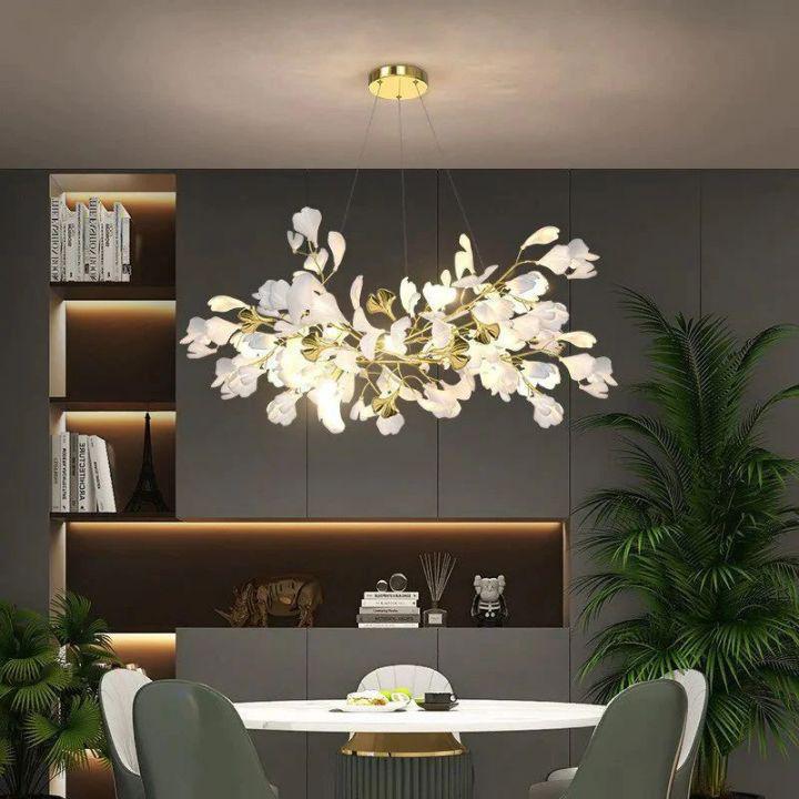Ginkgo Branch Chandelier-Nobipets
