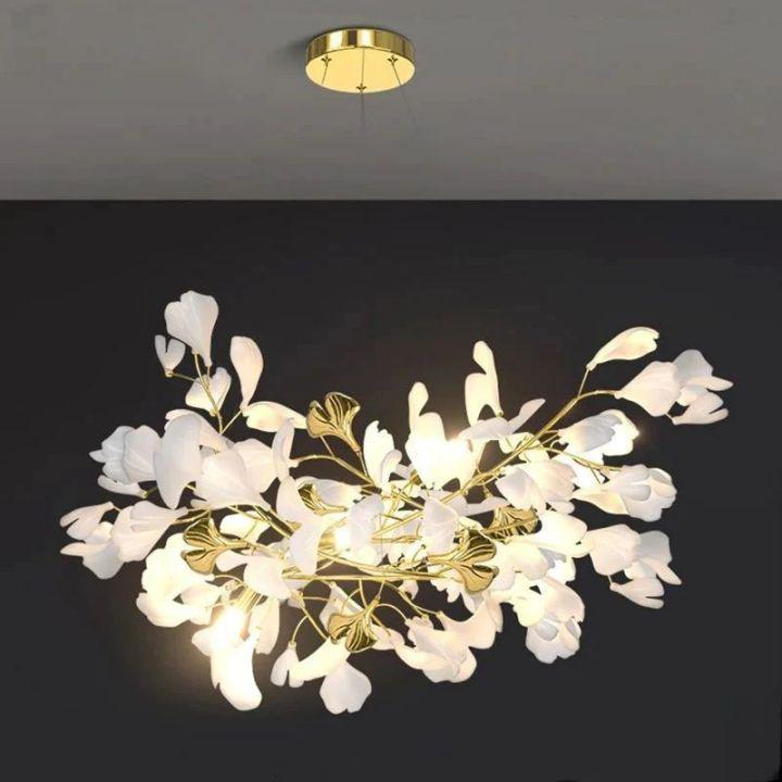Ginkgo Branch Chandelier-Nobipets