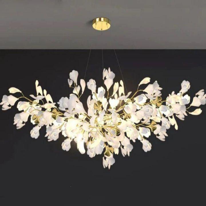 Ginkgo Branch Chandelier-Nobipets