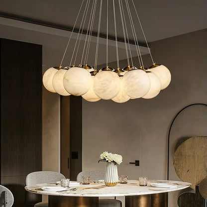 Givarna Alabaster Multi-lights Chandelier-Nobipets