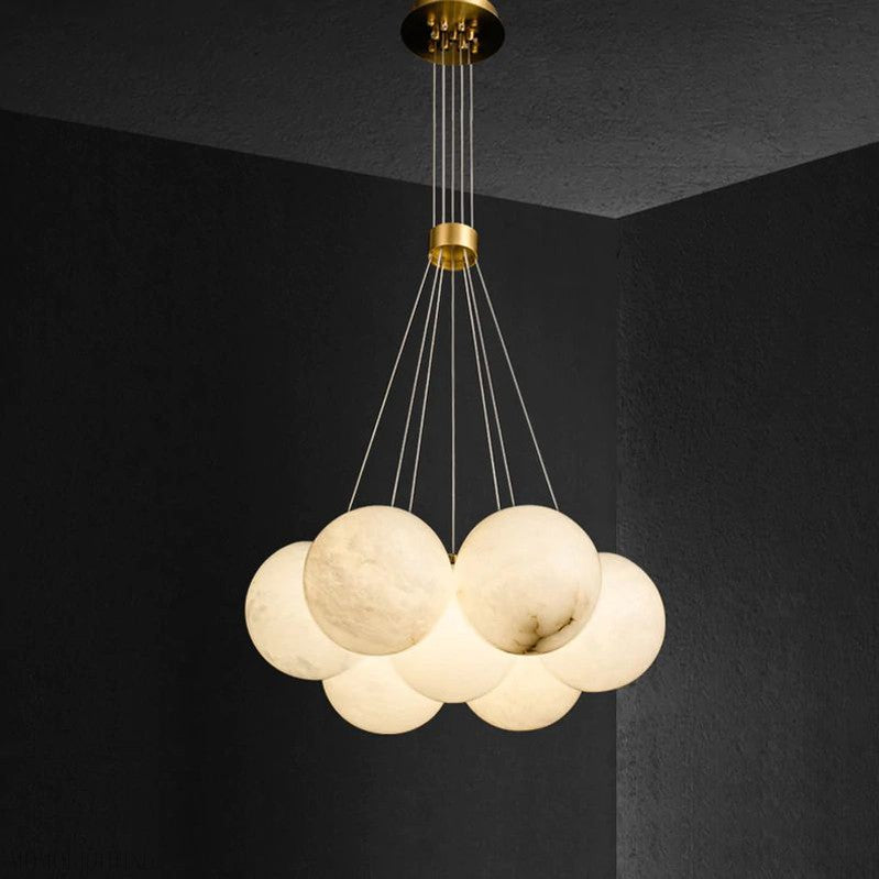 Givarna Alabaster Multi-lights Chandelier-Nobipets