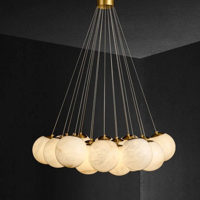 Givarna Alabaster Multi-lights Chandelier-Nobipets