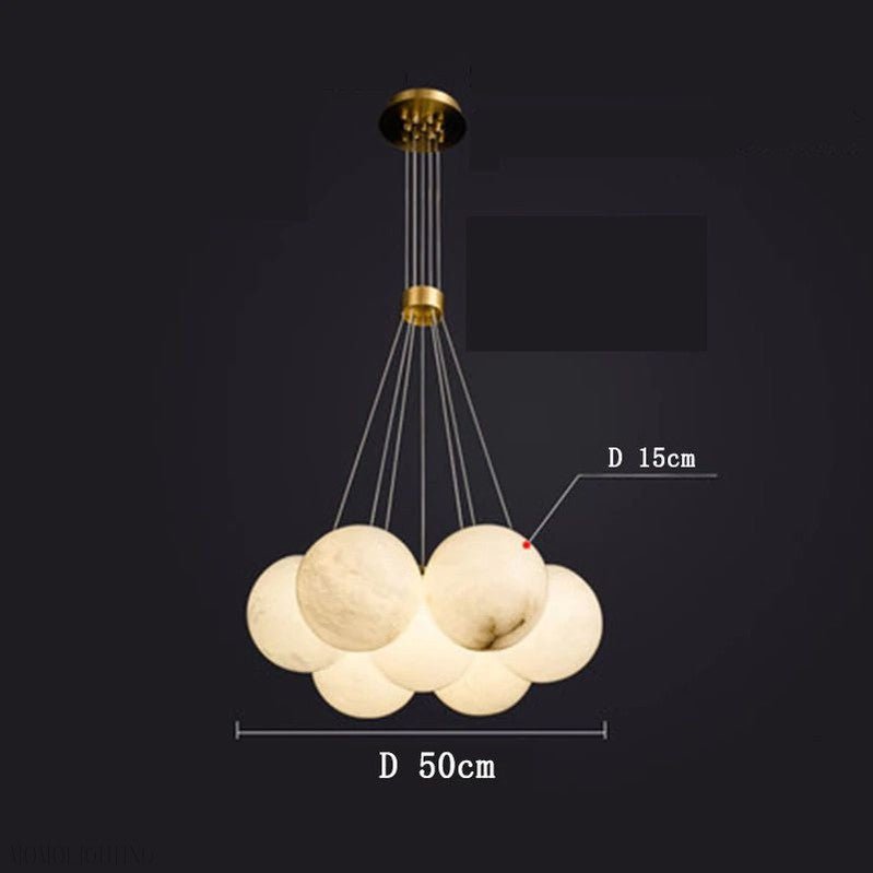 Givarna Alabaster Multi-lights Chandelier-Nobipets