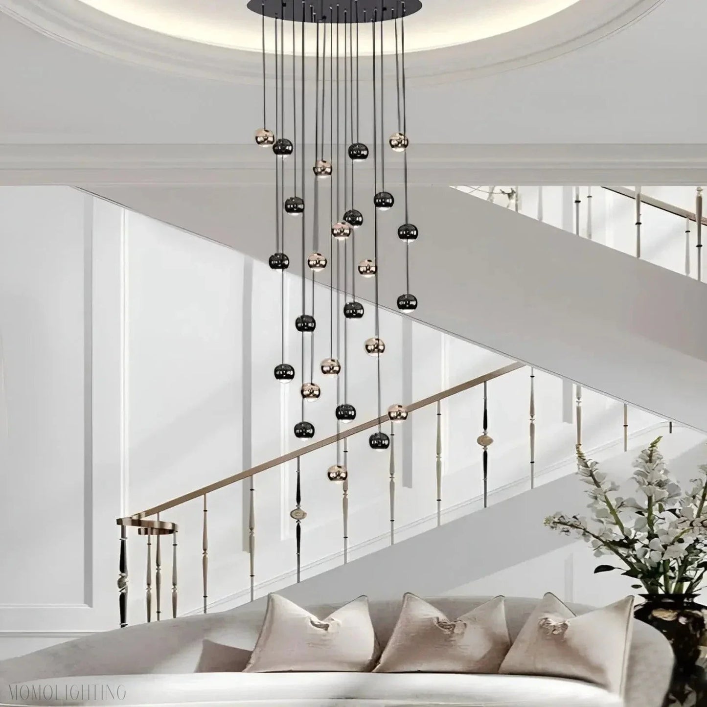 Glass Foyer & Staircase Chandelier-Nobipets