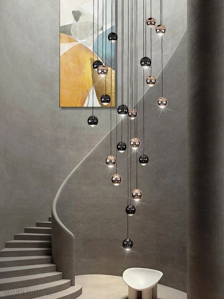 Glass Foyer & Staircase Chandelier-Nobipets