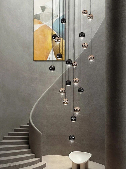 Glass Foyer & Staircase Chandelier-Nobipets