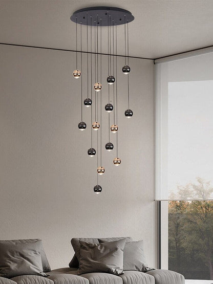 Glass Foyer & Staircase Chandelier-Nobipets