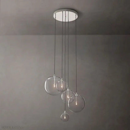 Glass Globe Modern Cluster Chandelier 24"-Nobipets
