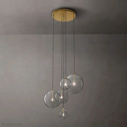 Glass Globe Modern Cluster Chandelier 24"-Nobipets