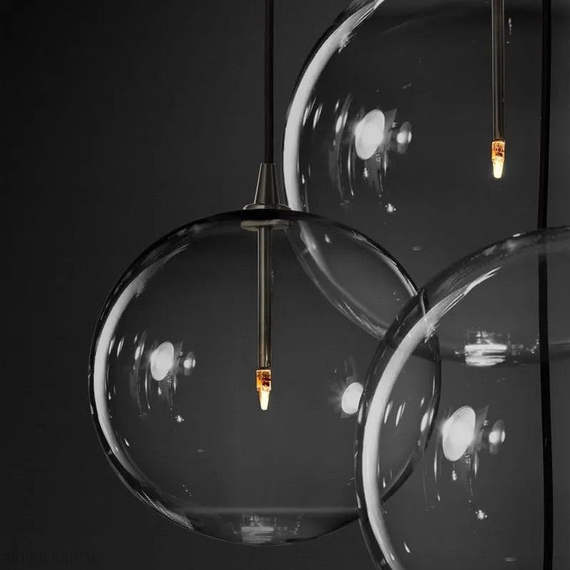 Glass Globe Modern Cluster Chandelier 44"-Nobipets