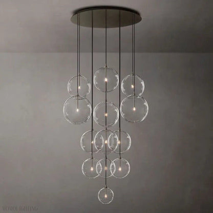 Glass Globe Modern Cluster Chandelier 44"-Nobipets