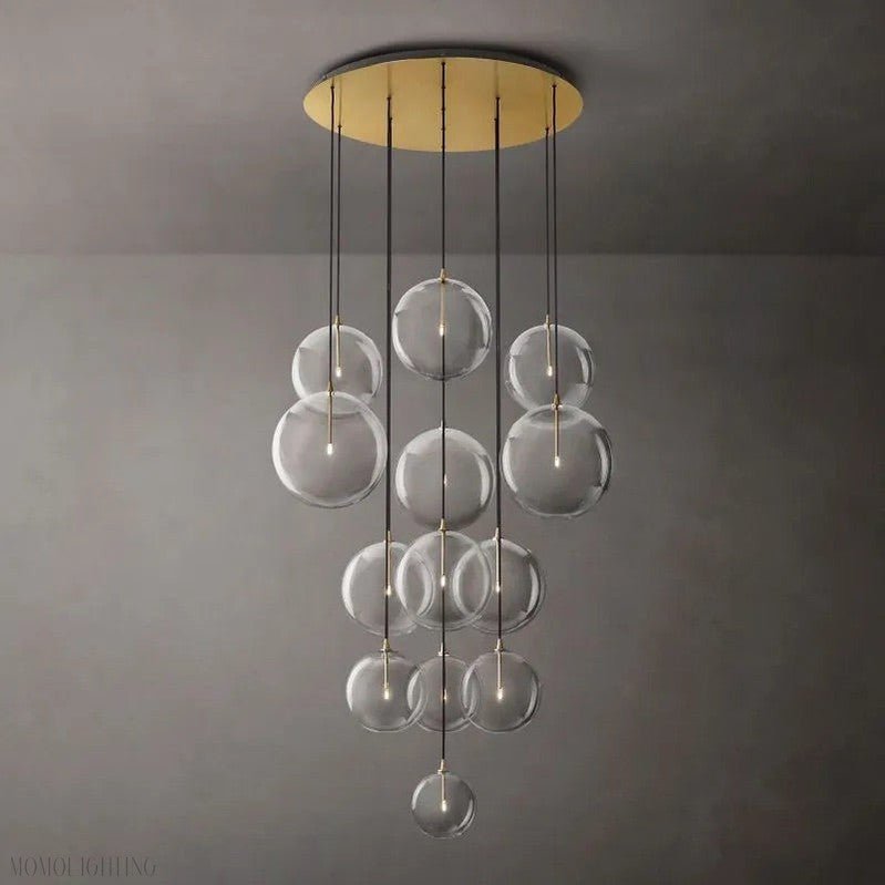 Glass Globe Modern Cluster Chandelier 44"-Nobipets