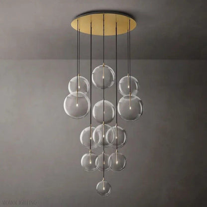 Glass Globe Modern Cluster Chandelier 44"-Nobipets