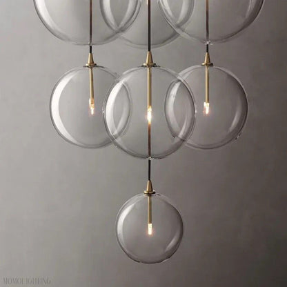 Glass Globe Modern Cluster Chandelier 44"-Nobipets