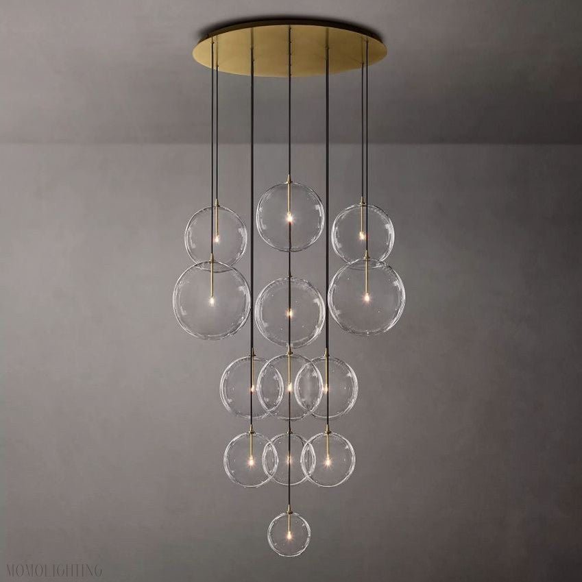 Glass Globe Modern Cluster Chandelier 44"-Nobipets