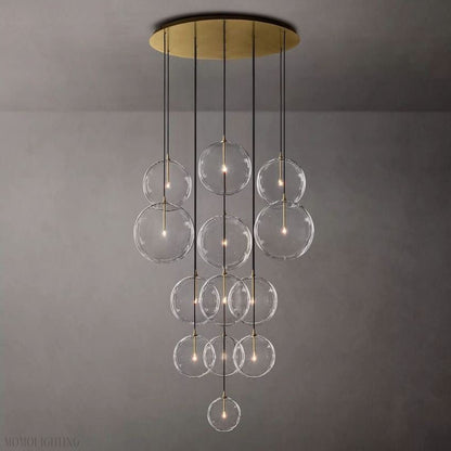 Glass Globe Modern Cluster Chandelier 44"-Nobipets