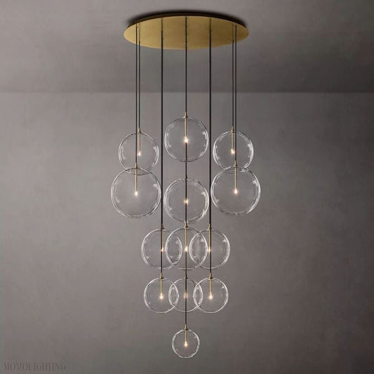 Glass Globe Modern Cluster Chandelier 44"-Nobipets