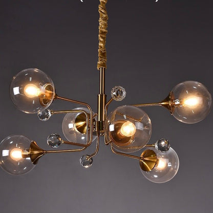 Glass Globes Chandelier|Sputnik Ceiling Fixtures Light|Magic Bean Mid Century Pendant-Nobipets