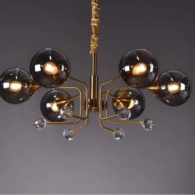 Glass Globes Chandelier|Sputnik Ceiling Fixtures Light|Magic Bean Mid Century Pendant-Nobipets