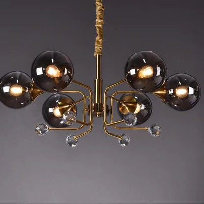 Glass Globes Chandelier|Sputnik Ceiling Fixtures Light|Magic Bean Mid Century Pendant-Nobipets