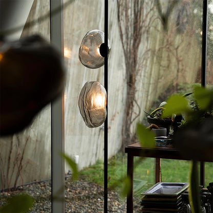 Glass_Petals_Floor_Lamp_near the coffee table