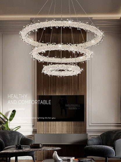 Glori Modern Crystal Chandelier-Nobipets