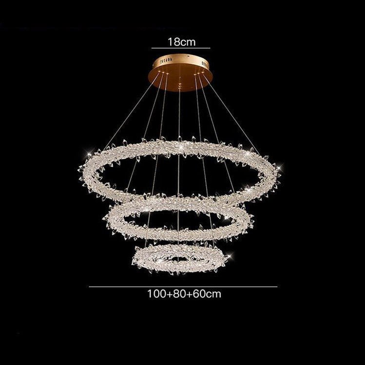 Glori Modern Crystal Chandelier-Nobipets