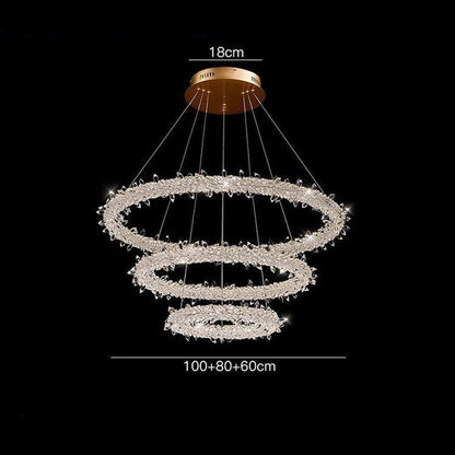 Glori Modern Crystal Chandelier-Nobipets
