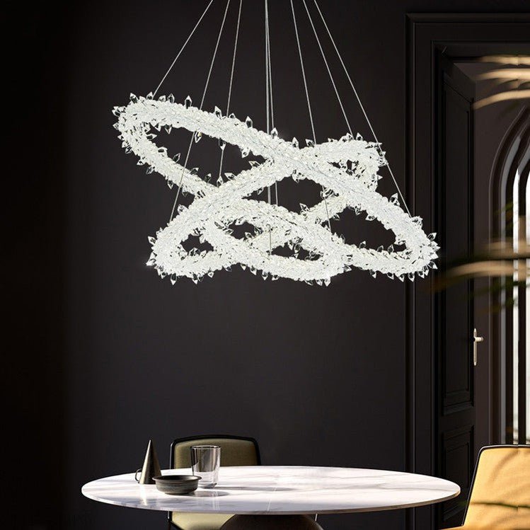 Glori Modern Crystal Chandelier-Nobipets