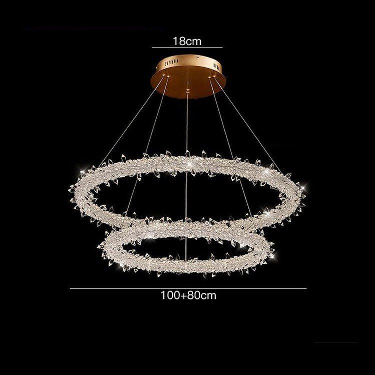 Glori Modern Crystal Chandelier-Nobipets