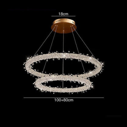Glori Modern Crystal Chandelier-Nobipets