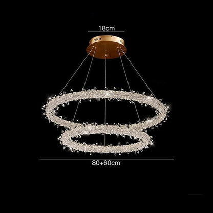 Glori Modern Crystal Chandelier-Nobipets