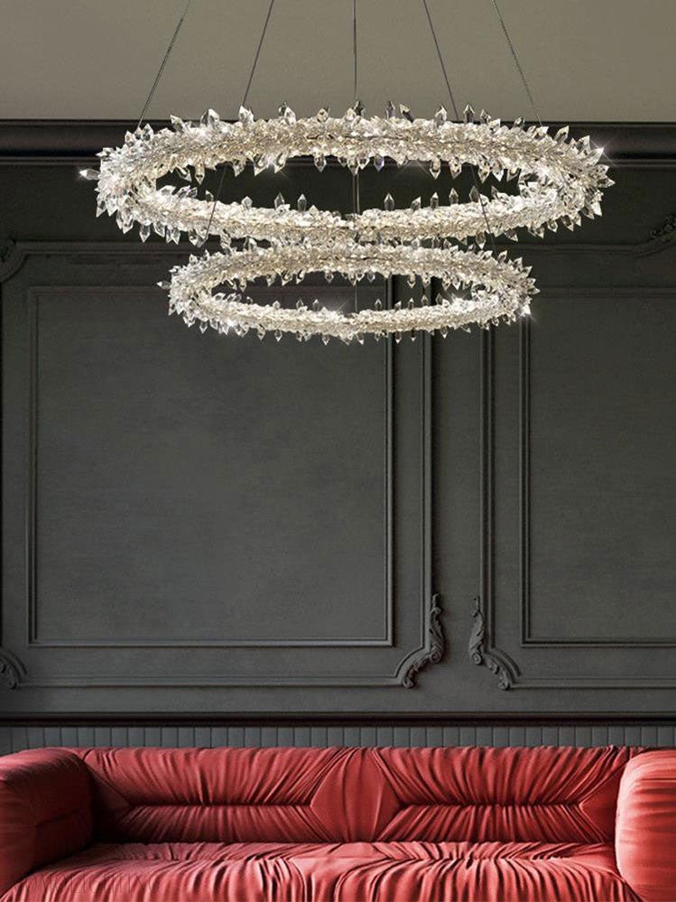 Glori Modern Crystal Chandelier-Nobipets