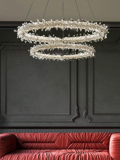 Glori Modern Crystal Chandelier-Nobipets