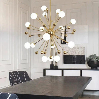 Gold And White Chandelier D 40"-Nobipets