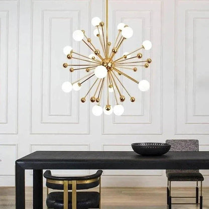 Gold And White Chandelier D 40"-Nobipets