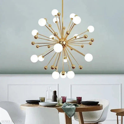 Gold And White Chandelier D 40"-Nobipets