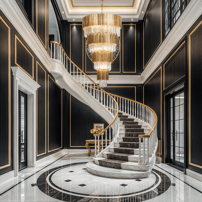 Golden Pisa Crystal Chandelier 70'' 78''H-Nobipets
