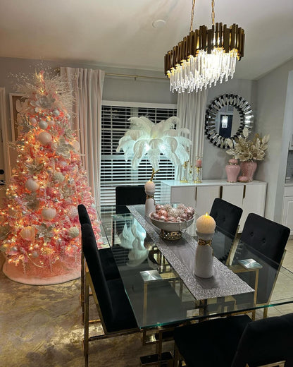 Gold/Silver Round Modern Tiered Metal Crystal Chandelier-Nobipets