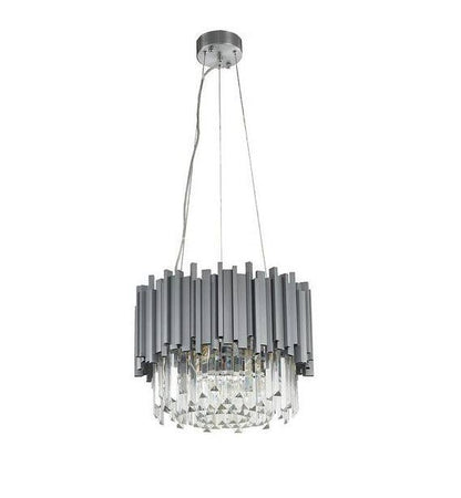 Gold/Silver Round Modern Tiered Metal Crystal Chandelier-Nobipets