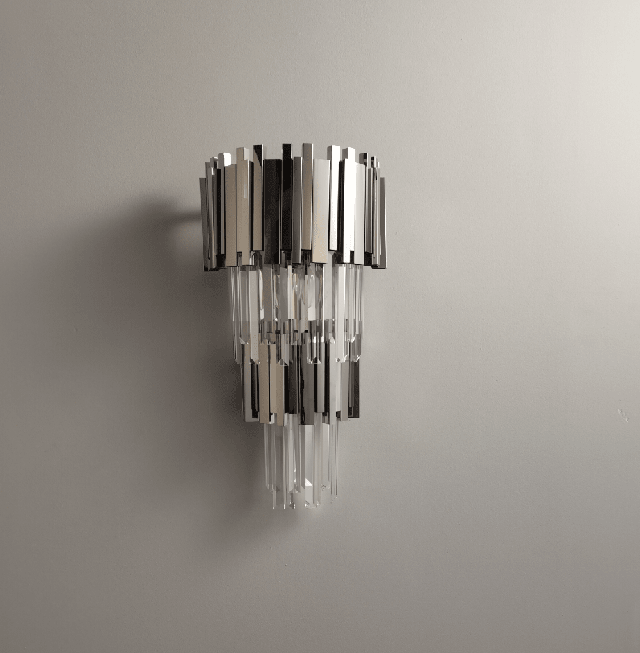 Gold/Silver Round Modern Tiered Metal Crystal Chandelier-Nobipets