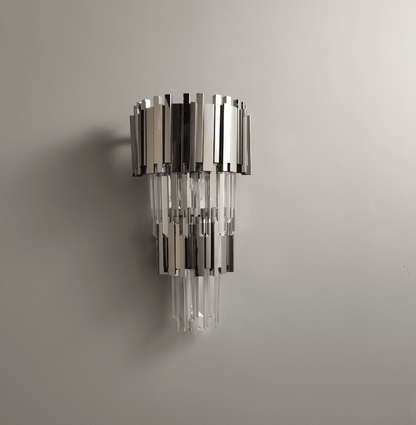 Gold/Silver Round Modern Tiered Metal Crystal Chandelier-Nobipets