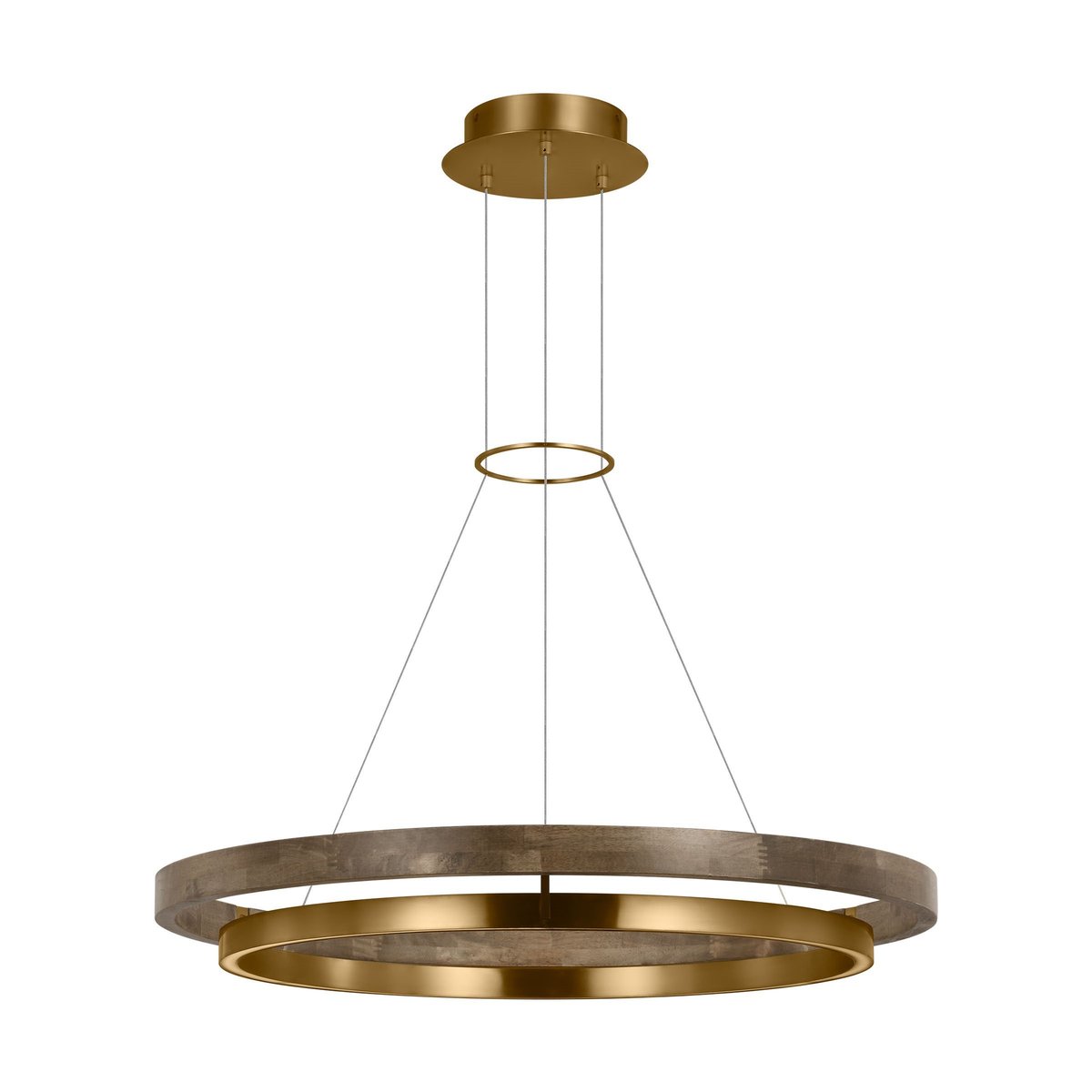 Grace Brass and Wood Chandelier 24" 30'' 36'' 48" 65''D-Nobipets
