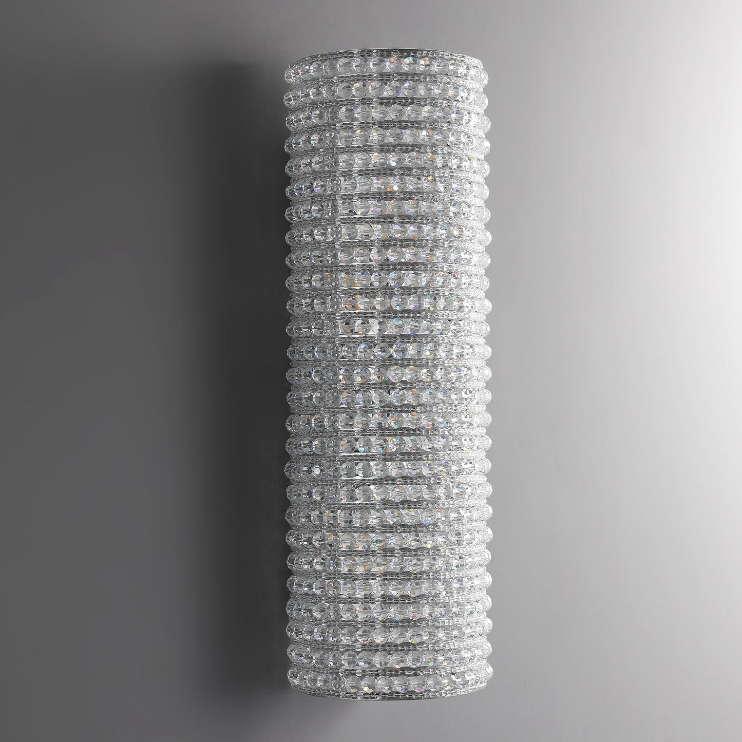 Halo Clear Crystal Beads Wall Sconce 21"H