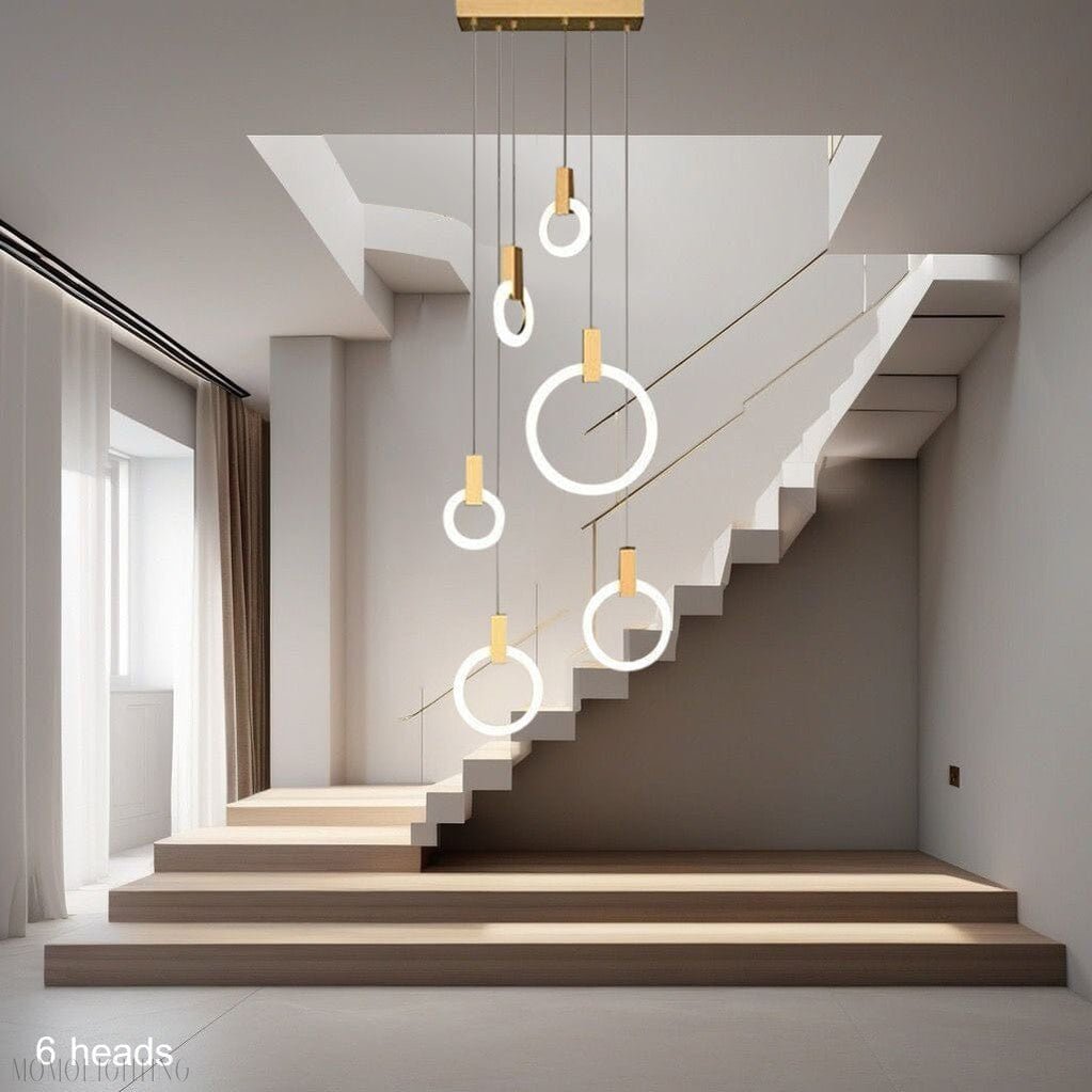 Halo Foyer & Staircase Ring Chandelier-Nobipets