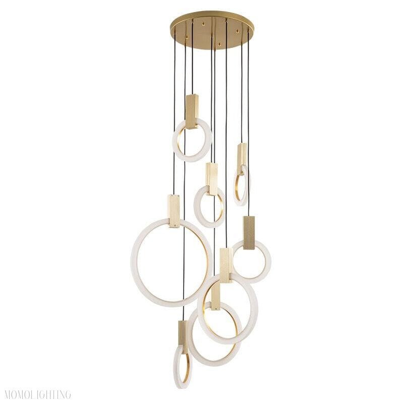 Halo Foyer & Staircase Ring Chandelier-Nobipets