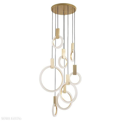 Halo Foyer & Staircase Ring Chandelier-Nobipets