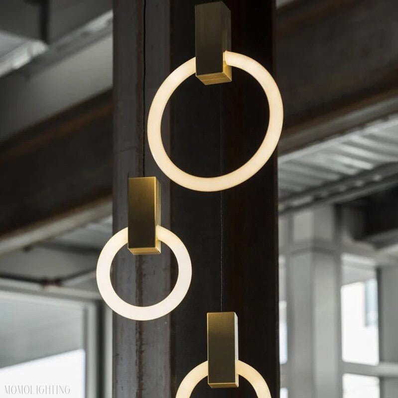 Halo Foyer & Staircase Ring Chandelier-Nobipets