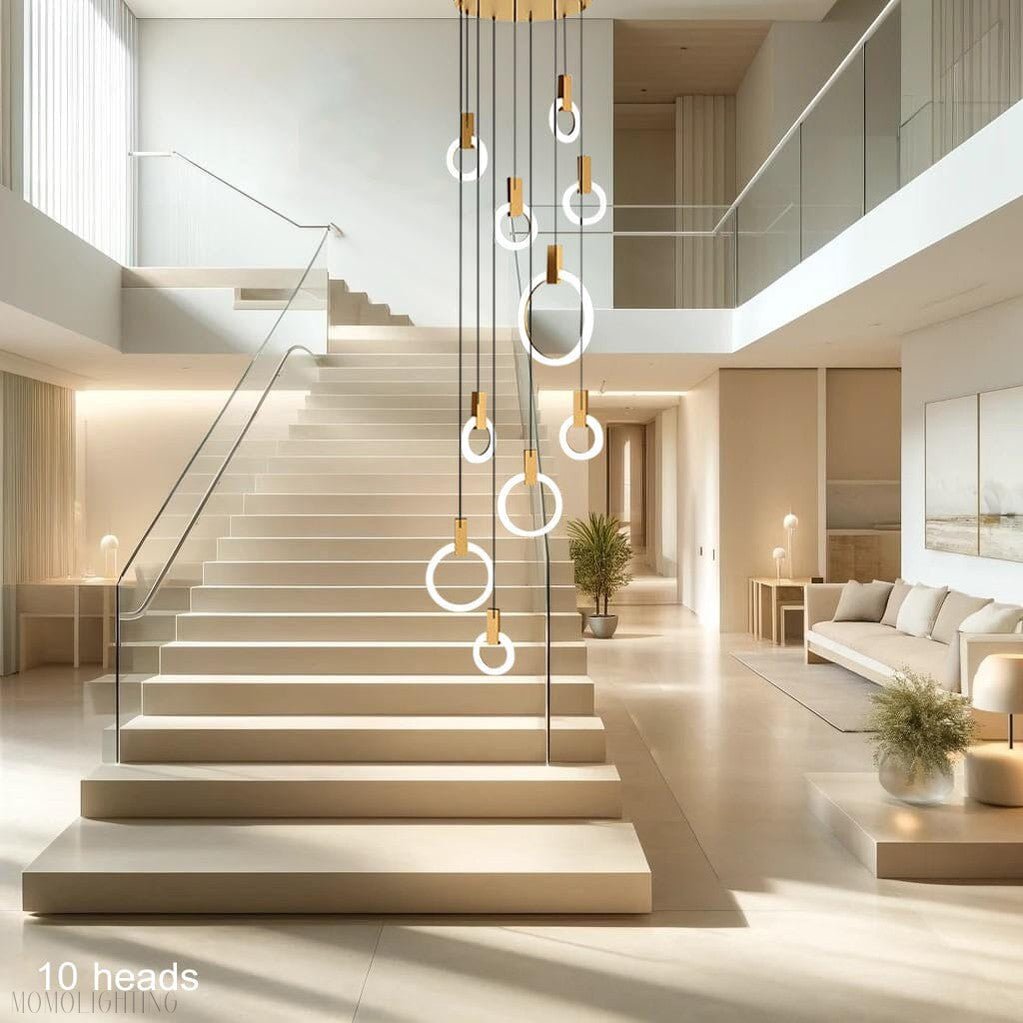 Halo Foyer & Staircase Ring Chandelier-Nobipets